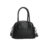 Whatna 天然 牛革 ミニショルダーバッグ レディース 2way 斜め掛け 手提げバッグ ショルダーベルト付属 厚手レザー本革 横 型 小さめ メッセンジャーバッグ 通学 通勤バッグ 軽量 実用 プレゼント女性 黒（1315）