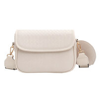 Whatna 手作り編み込み 革 ショルダーバッグ レディース メッセンジャーバッグ 斜め掛け ボディバッグ 横型 ipad Mini収納可 本 革 厚手 レザー ビジネスバッグ 小さい 斜めがけ バッグ 女性用 8812