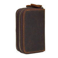 Whatna 天然 厚 手 牛革 6連 キーケース メンズ 小銭入れ カード入れ 札入れ ハンドストラップ 付 本革 プレゼント 8185R