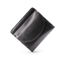 Whatna 天然 厚 手 牛革 小銭入れ コインケース メンズ レディース 二折 薄い財布 短財布 ミニ財布 お札入れ カード入れ カード9枚 収納可 K061