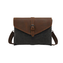 Whatna 厚手 帆布x天 然 牛革 セカンド バッグ メンズ 3way 斜め掛け 手持げバッグ クラッチ ショルダーバッグ B5本 革 ショルダーベルト付属 ハンドストラップ付 本 革 結婚式 バッグ ビジネス フォーマル 冠婚葬祭 バッグ紳士用 男性用 黒