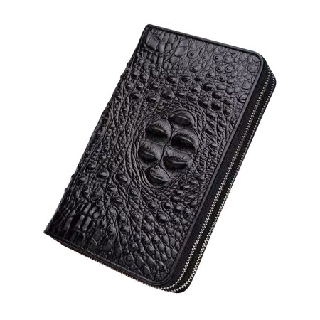 Whatna 2way 牛革 クロコダイル型押し ミニセカンドバッグ メンズ 