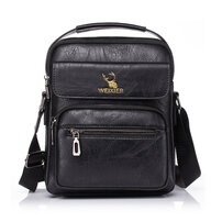 Whatna pu革 ショルダーバッグ メンズ 斜め掛け バッグ 縦型 小さめ メッセンジャーバッグ 通学 通勤 肩掛け バッグ