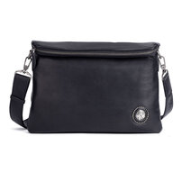 Whatna アンティーク風合い鞣し天 然 牛革ショルダーバッグ メンズ メッセンジャーバッグ 小さめ ビジネスバッグ 2入ペンホルダー付 A4 ipadpro 13収納可 横 型 本革通勤 通学 斜めがけバッグ 自転車 かばん男性用 黒（13680）