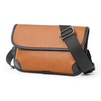 Whatna ミニショルダーバッグ 横型 メンズ ポシェット ミニセカンド バッグ ショルダーベルト付属 ショルダーミニポーチ 革 軽量 小さめメッセンジャーバッグ斜め掛け軽量 実用 自転車 鞄 かばん男性用 紳士用21050+7