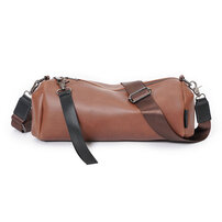 Whatna革 2wayニショルダーバッグ メンズ セカンド バッグ小 横型 ハンドストラップ ショルダーベルト付属 クラッチ 肩掛けバッグ紳士用 男性用 ブラウン YH3519