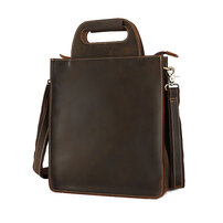 Whatna 天然 牛 革 ビジネス バッグ メンズ バッグ 2way ショルダー 手提げバッグ A4 13.3インチIPAD 収納可 本革 ビジネス 通勤 通学 斜めがけ バッグ ワンショルダーバッグ自転車 かばん男性用 ブラウン3049