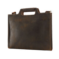 Whatna 天然 牛革 ビジネス バッグ メンズ バッグ 2way ショルダー 手提げバッグ 横型 A4 14インチpc 収納可 本革 ビジネス 通勤 通学 斜めがけ バッグ ワンショルダーバッグ自転車 かばん男性用 ブラウン3132