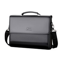 Whatna 革ビジネス バッグメンズ 2way ショルダー 手提げバッグ 大容量 収納 ブリーフケース 14インチPC対応 旅行 出張 通勤 通学 就活 面接 バッグ かばん 男性用 HA-103