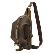 Whatna 天然 牛革 斜めがけ ボディバッグ ワンショルダー メンズ 左右付け替え可能 本革 厚手 レザーMB170