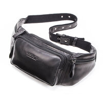 Whatna 天然 牛革 ウエストポーチ ウエストバッグ メンズ ミニショルダーバッグ カードポケットx4 手作業で作 男女兼用 本革 斜めがけ ボディバッグ ワンショルダー 軽量 ブラウン 黒 MB121A