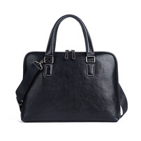 Whatna アンティーク風合い鞣し天 然 牛革 ビジネス バッグメンズ 2way ショルダー 手提げバッグブリーフケース14インチPC対応 2室仕切 ダブルファスナー. 旅行 出張 通勤 通学 就活 面接 バッグ かばん 男性用 13053