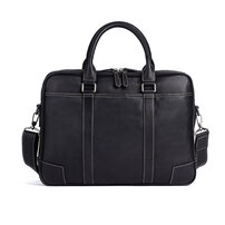 Whatna アンティーク風合い鞣し天 然 牛革 ビジネスバッグメンズ 2way ショルダー 手提げバッグブリーフケースダブルファスナー 2室仕切 15.6インチPC対応 旅行 出張 通勤 通学 就活 面接 バッグ かばん 男性用13345