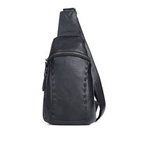 Whatna アンティーク風合い鞣し天 然牛 革 斜めがけ ボディバッグ ワンショルダー メンズ 本革 厚手 レザー13543