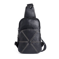 Whatna アンティーク風合い鞣し天 然牛 革 斜めがけ ボディバッグ ワンショルダー メンズ 左右付け替え可能 本革 厚手 レザー13309