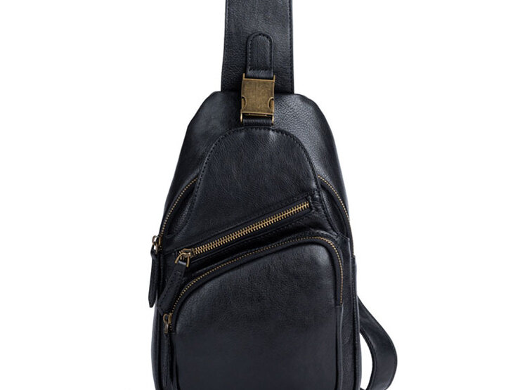 Whatna アンティーク風合い鞣し天 然牛 革 斜めがけ ボディバッグ ワン