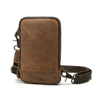 Whatna 3way 天然 牛革 ミニセカンド バッグ メンズ ポシェットポお財布 8枚カード 2枚SDカード 収納可 ショルダーベルト付 ミニショルダーバッグ 長財布 小さい ウェストポーチ ベルトポーチ ビジネス フォーマル 冠婚葬祭 バッグ紳士用 男性用