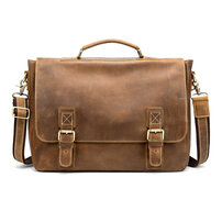 Whatna 天然 牛革 ビジネスバッグ メンズ 2WAY 手提げ・ショルダーバッグ 天然 本革 A4 15.6インチpc収納可大容量 旅行 出張用 通勤 通学 就活 面接 バッグ かばん 男性用 ブラウン （9005D）