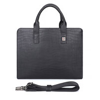 Whatna 牛革 クロコダイル型押し ビジネス バッグメンズ 2way ショルダー 手提げバッグ ブリーフケース 14インチPC対応 旅行 出張 通勤 通学 就活 面接 バッグ かばん 男性用 7424A-1