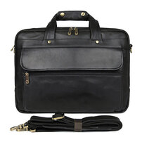 Whatna 牛革 クロコダイル型押し ビジネス バッグメンズ 2wayショルダー 手提げバッグ ブリーフケース 15.6インチPC対応 3室仕切 4本入ペンホルダー付 旅行 出張 通勤 通学 就活 面接 バッグ かばん 男性用 7146