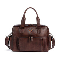 Whatna アンティーク風合い鞣し天 然 牛革 ビジネスバッグメンズ 2way ショルダー 手提げバッグブリーフケース15.6インチPC対応 旅行 出張 通勤 通学 就活 面接 バッグ かばん 男性用8629