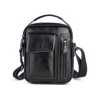 Whatna アンティーク風合い鞣し天 然 牛革ショルダーバッグ メンズ 2way 斜め掛け 手提げバッグ ポシェットポ 小さめ メッセンジャーバッグ 通学 通勤バッグ 肩掛けバッグ 自転車かばん プレゼント男性 ブラウン wx8682