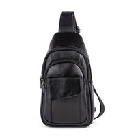 Whatna アンティーク風合い鞣し天 然牛 革 斜めがけ ボディバッグ ワンショルダー メンズ 左右付け替え可能 本革 厚手 レザーWX8681