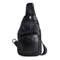 Whatna アンティーク風合い鞣し天 然牛 革 斜めがけ ボディバッグ ワンショルダー メンズ 左右付け替え可能 本革 厚手 レザーWX8613