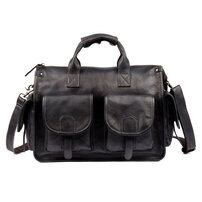 Whatna アンティーク風合い鞣し天 然 牛革 ビジネスバッグメンズ 2way ショルダー 手提げバッグブリーフケース15.6インチPC対応 旅行 出張 通勤 通学 就活 面接 バッグ かばん 男性用8135