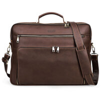 Whatna 天然 牛革ビジネス バッグメンズ 手提げバッグ ショルダーバッグ 4枚カード収納2室仕切 5本入ペンホルダー付ブリーフケース 16インチPC対応 旅行 出張 通勤 通学 就活 面接 バッグ かばん 男性用 MB212