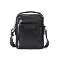 Whatna 革 ミニショルダーバッグ メンズ 2way 斜め掛け 手提げ バッグ セカンド バッグ Ipadmini収納可 縦型 小さめ メッセンジャーバッグ 通学 通勤 肩掛け バッグ 自転車かばん プレゼント男性 k3947