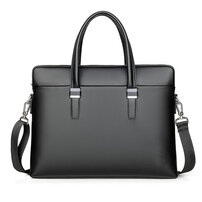 Whatna 革 ビジネス バッグ メンズ バッグ 2way ショルダー 手提げバッグ A4 15.6インチpc収納可 ビジネス 通勤 通学 斜めがけ バッグ ワンショルダーバッグ自転車 かばん男性用黒 ブラウン WA109-5