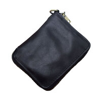 Whatna 鞣し革 牛革 小銭入れ コインケース メンズ レディース 札入れ カード入 短財布 手のひらサイズ キーホルダー付 本革 コンパクト 小さい 薄い 防 水 SG118