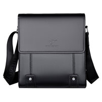 Whatna 厚手 レザー ショルダーバッグ メンズ メッセンジャーバッグ 革 縦型 小さめビジネスバッグ ipad9.7収納可 通勤 通学 斜めがけバッグ オシャレ な シンプル な 軽量 実用 自転車 かばん男性用8827#