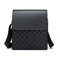 Whatna 厚手 レザー ショルダーバッグ メンズ メッセンジャーバッグ 革 縦型 小さめビジネスバッグ ipad9.7収納可 通勤 通学 斜めがけバッグ オシャレ な シンプル な 軽量 実用 自転車 かばん男性用w819