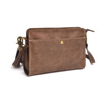 Whatna 天然 厚手 牛革 セカンド バッグ メンズ 3way クラッチ ショルダー 肩掛け バッグ 手持ちバッグ 小さい ショルダーベルト付 ハンドストラップ付 3室仕切 本革 結婚式 バッグ ビジネス フォーマル 冠婚葬祭 バッグ 紳士用 男性用 YD9940