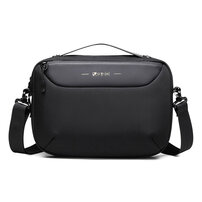 Whatna ショルダーバッグ メンズ 3way 斜め掛け 手提げバッグ セカンド バッグ キーリング付 ダブルファスナー A4サイズ横型 防水高密度オックスフォード生地 ビジネス 通学 通勤 肩掛けバッグ 自転車かばん プレゼント男性