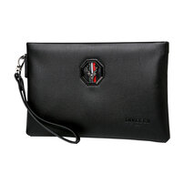 Whatna 2way 本革 セカンドバッグ メンズ クラッチ バッグ 手持ちバッグ 小銭入 お札入れ カード6枚収納 A4 ipad10.5収納可 ビジネス カジュアル フォーマル 冠婚葬祭 結婚式 二次会 披露宴バッグ 紳士用 男性用 黑