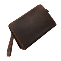 Whatna 天然 牛革 セカンドバッグ メンズ バッグ クラッチ バッグ 小さい 3室仕切 厚手 本 革 レザー 結婚式 バッグ フォーマル ビジネス 冠婚葬祭 バッグ 男性用 紳士用 ブラウンTP-6023