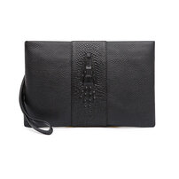 Whatna 2way 牛革 セカンドバッグ メンズ クラッチ バッグ 手持ちバッグ 小銭入 お札入れ カード6枚収納 本革B5 ipad9.7収納可 ビジネス カジュアル フォーマル 冠婚葬祭 結婚式 二次会 披露宴バッグ 紳士用 男性用 黑