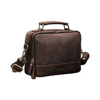 Whatna 天然 厚手 牛革 ショルダーバッグ メンズ 3way 斜め掛け 手提げ バッグ クラッチ 肩掛けバッグ 鞣し革 本 革2本入ペンホルダー付 2室仕切 Ipad 9.7収納可 横型 カジュアル フォーマル ビジネス 通学 通勤 自転車かばん プレゼント男性