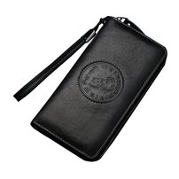 Whatna 天然 牛革 2wayミニセカンドバッグ メンズ バッグ 長財布RFID スキミング防止 小銭入れ 札入れ カード入れ12枚カード収納 2室仕切 小さめ クラッチバッグ 手持ちバッグ ポーチ 男性用 紳士用 結婚式 冠婚葬祭 バッグ