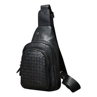 Whatna アンティーク風合い鞣し天 然牛 革 斜めがけ ボディバッグ ワンショルダー メンズ 左右付け替え可能 本革 厚手 レザー13343