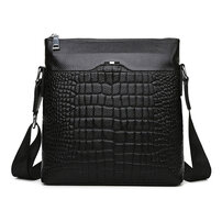 Whatna 天然 牛革 ショルダーバッグ メンズ メッセンジャーバッグ厚手 本 革 レザー 縦型 小さめビジネスバッグ ipad 10.5収納可 通勤 通学 斜めがけバッグ オシャレ な シンプル な 実用 自転車 かばん男性用 66281