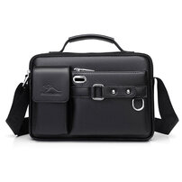 Whatna 革 ショルダーバッグ メンズ 2way 斜め掛け ボディバッグ 胸バッグ 手提げバッグ セカンドバッグ 手持げバッグ イヤホン穴付 キーリング付 Ipad 10.5収納可 カジュアル フォーマル ビジネス 通学 通勤 肩掛けバッグ 自転車かばん プレゼント男性D234