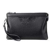 Whatna 2way 天然 牛革 セカンドバッグ メンズ バッグ クラッチ バッグ 本革 厚手 レザー B5カード6 枚収納可 小銭入れ 札入れ手持ちバッグ 結婚式 バッグ フォーマル ビジネス 冠婚葬祭 バッグ 男性用 紳士用 黒 HB0130