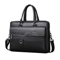 Whatna ビジネスバッグ メンズ 2wayショルダー 手提げ 厚手 レザー 大容量 ブリーフケース A4 15.6インチPC対応 旅行 出張 通勤 通学 就活 面接 バッグ かばん 男性用 ブラウン 黒HA-095