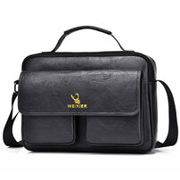 Whatna 革 ショルダーバッグ メンズ 2way 斜め掛け ボディバッグ 胸バッグ 手提げバッグ セカンドバッグ 手持げバッグ 横型Ipad 10.5収納可 カジュアル フォーマル ビジネス 通学 通勤 肩掛けバッグ 自転車かばん プレゼント男性D241