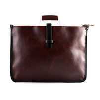 Whatna革 セカンド バッグ メンズ バッグ 3way クラッチ ショルダーバッグ トートバッグ 肩掛けバッグ 大さい A4 サイズ 15.6インチPC 収納可 ショルダーベルト付 ファイルバッグ ブリーフケース ビジネス バッグ 手持ち バッグ 紳士用 男性用 ブラウン 8132