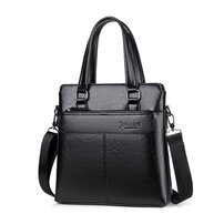 Whatna 革 ショルダーバッグ メンズ 2way 斜め掛け 手提げバッグ セカンドバッグ 手持げバッグ レザー Ipad 10.5収納可 ショルダーストラップ付 カジュアル フォーマル ビジネス 通学 通勤 肩掛けバッグ 自転車かばん プレゼント男性9001-2